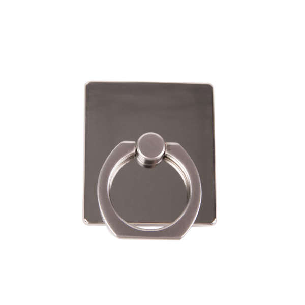 GEAR MobilRing   Silver Metal Shine Roterande Fingerh&aring;llare med St&auml;llfunktion
