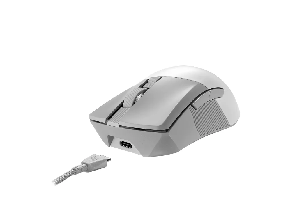 Asus ROG Gladius III Wireless AimPoint - spelmus, moonlight white