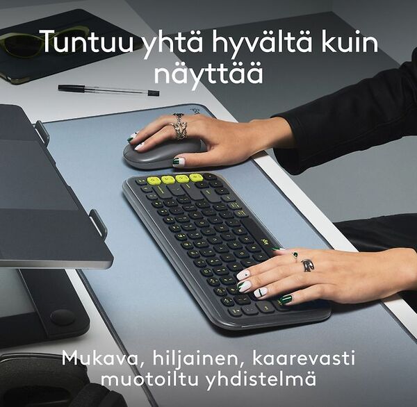 Logitech POP Icon Combo - wireless keyboard and mouse, graphite