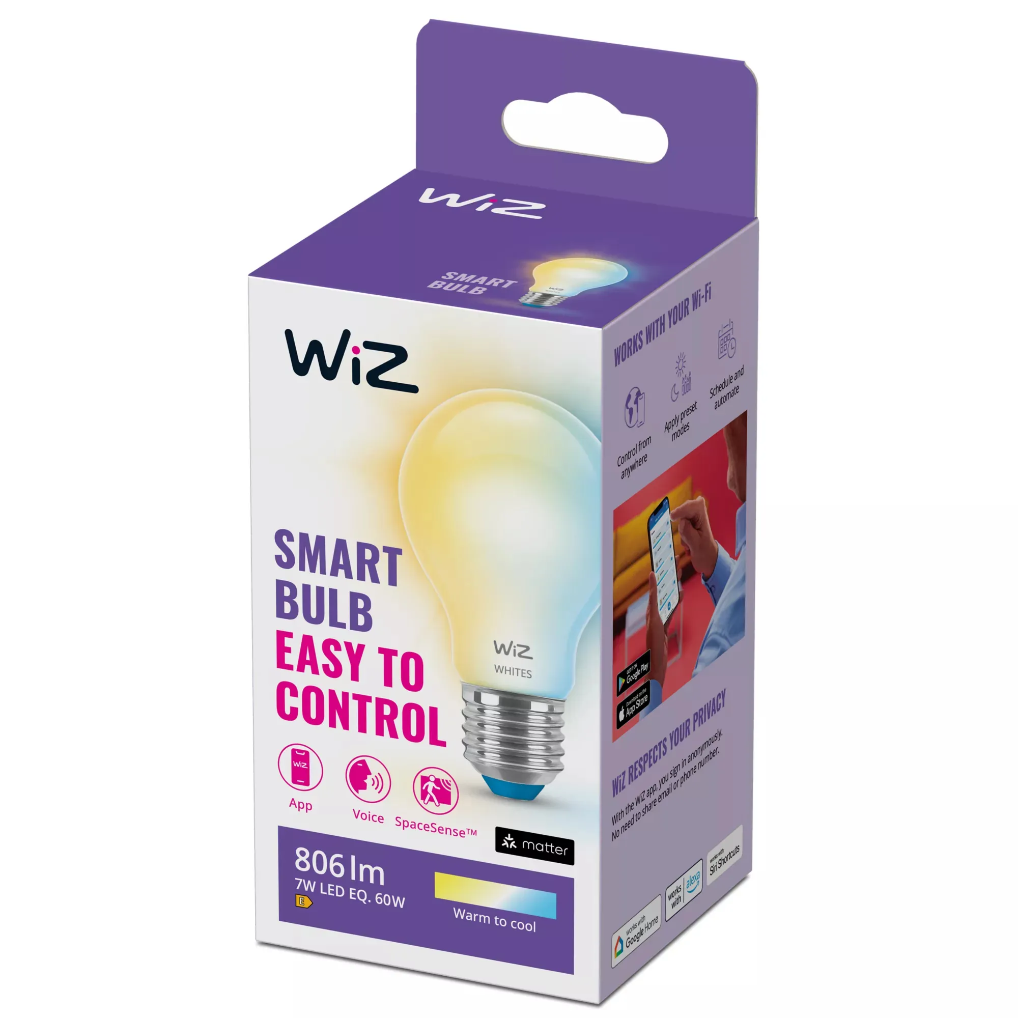 WiZ tunable white E27 - smart bulb