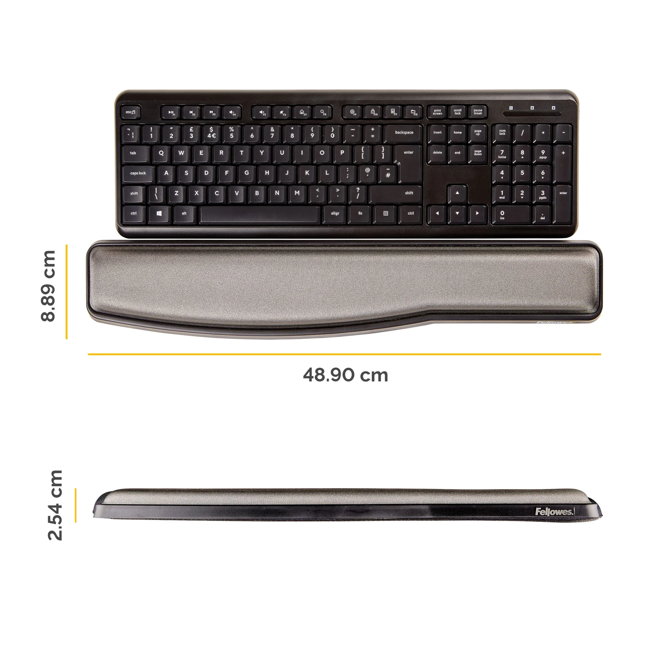 FELLOWES Premium Gel säädettävä rannetuki musta
