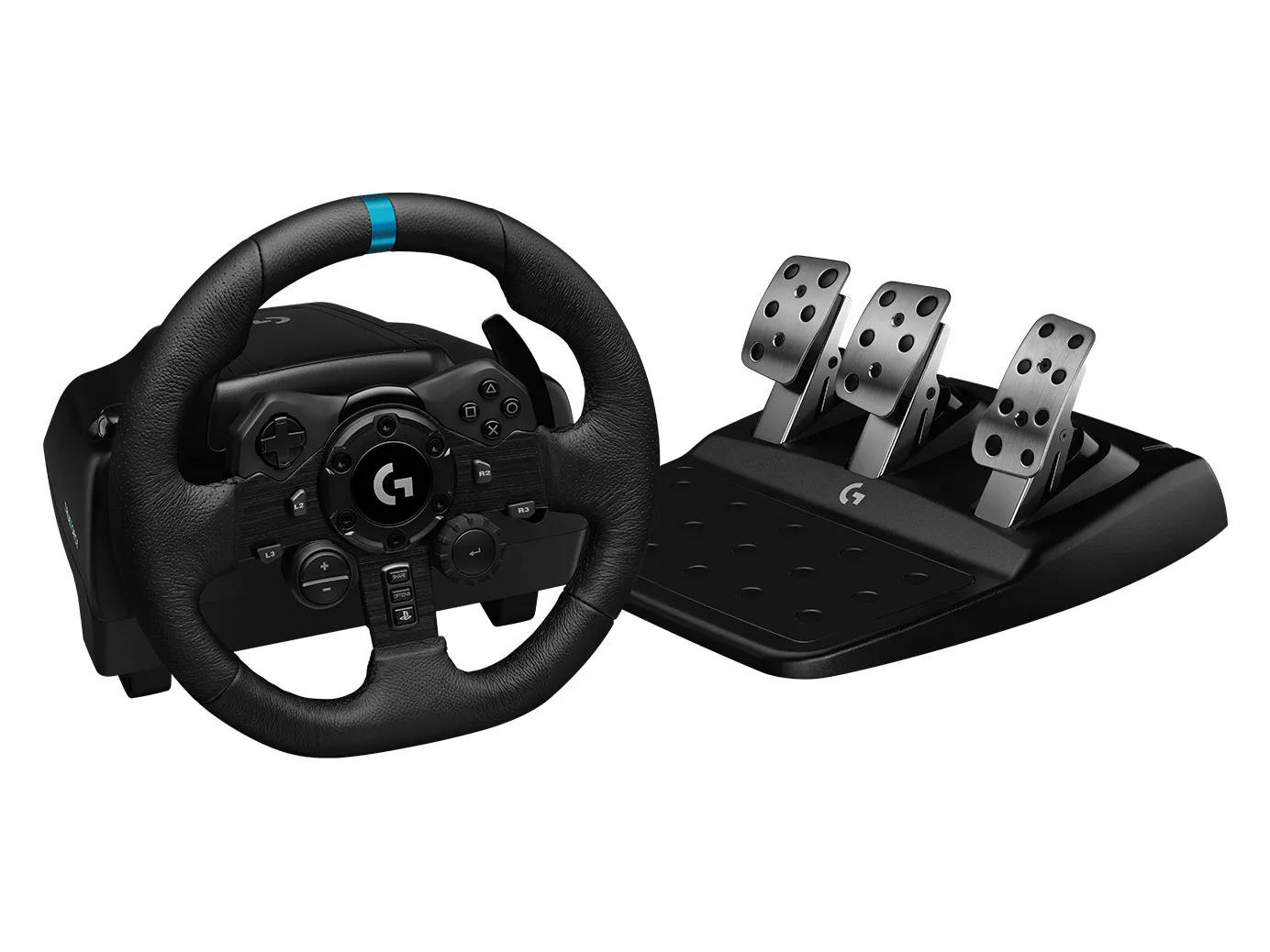 Logitech G923 Ratti- ja poljinsetti langallinen musta malleihin PC, Sony PlayStation 4