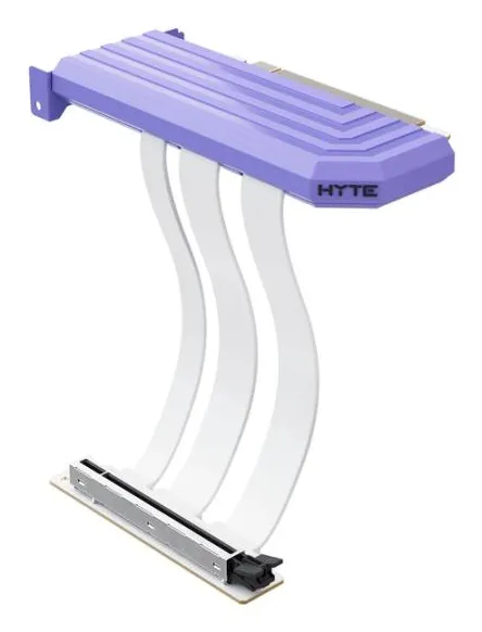 HYTE PCIe 5.0 Hyper Riser riserkabel f&ouml;r grafikkort, 200 mm, Taro Milk