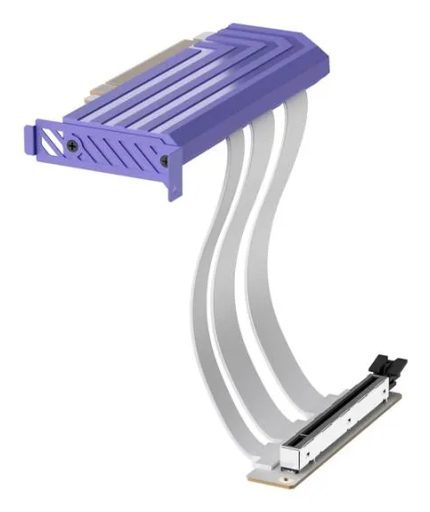 HYTE PCIe 5.0 Hyper Riser riserkabel f&ouml;r grafikkort, 200 mm, Taro Milk