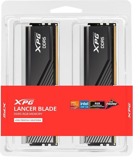 ADATA XPG Lancer Blade RGB 64GB (2 x 32GB) DDR5 6000 MHz, CL28 Memory (XMP/EXPO)