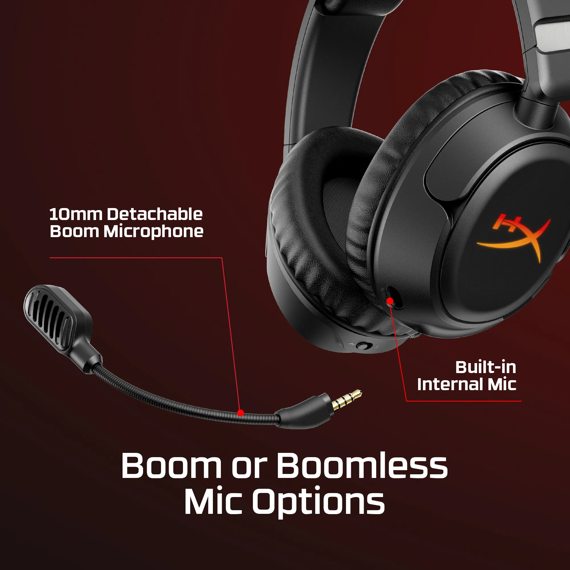 HyperX Cloud Flight 2 Wireless Gaming Headset, Black