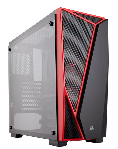 Corsair Cabride SPEC-04 Mid Tower Case Tempered Glass Gaming Case Black and Red