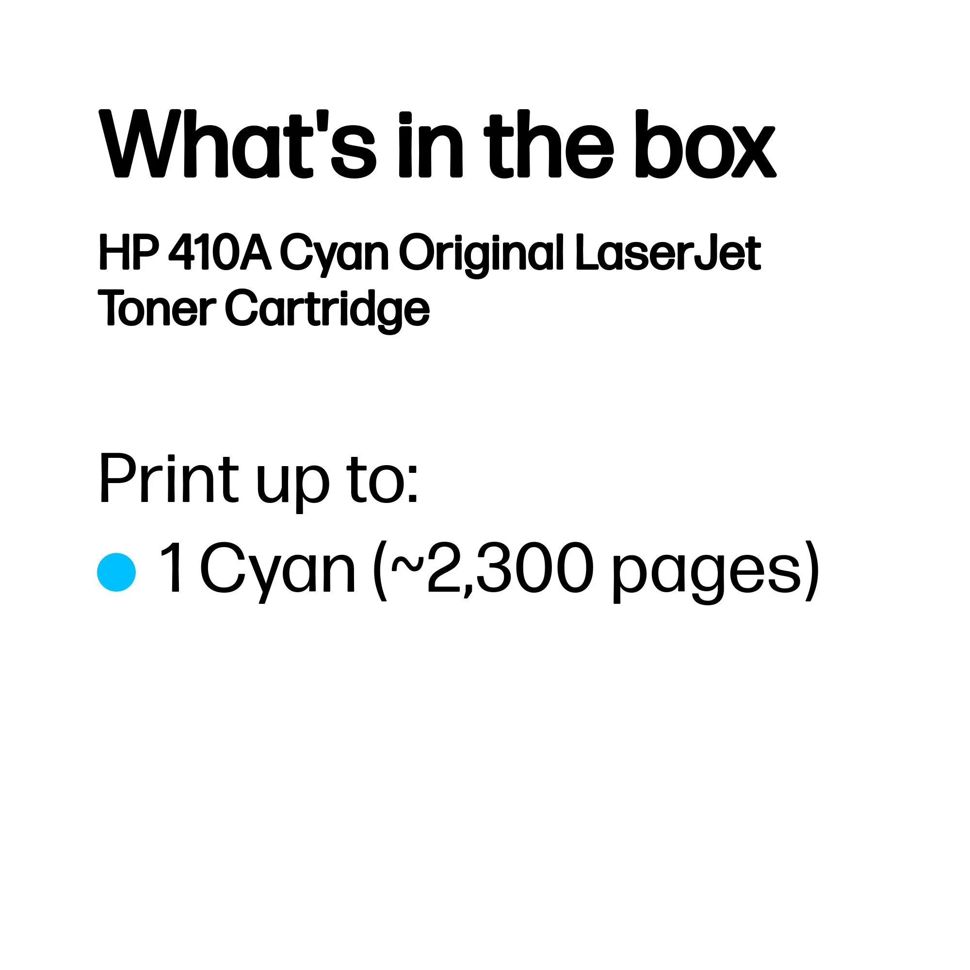 HP 410A toner cartridge, Cyan