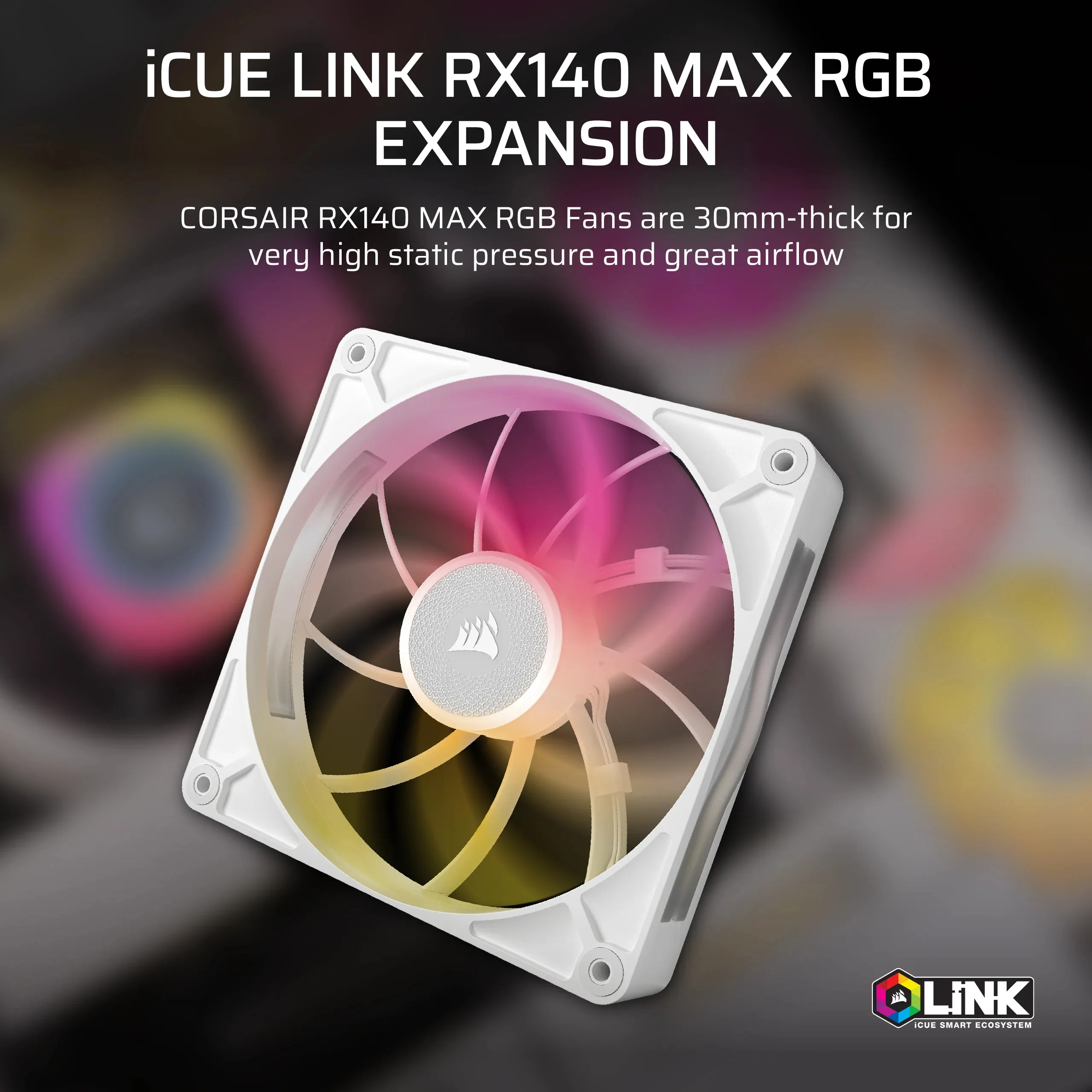 Case Acc Corsair Fan iCUE LINK RX140 RGBMax 1x14wh