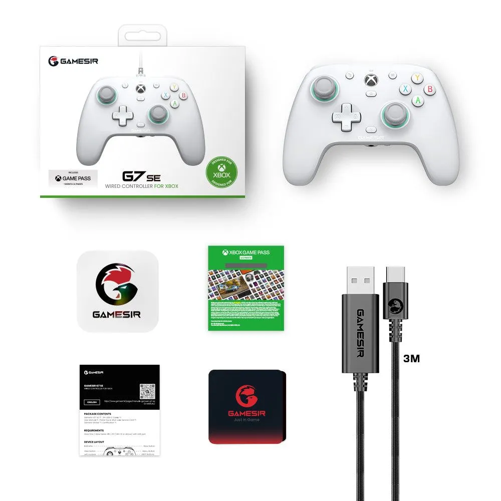 GameSir G7 SE Multiplatform - wireless controller, White (Hall-Effect Sticks)