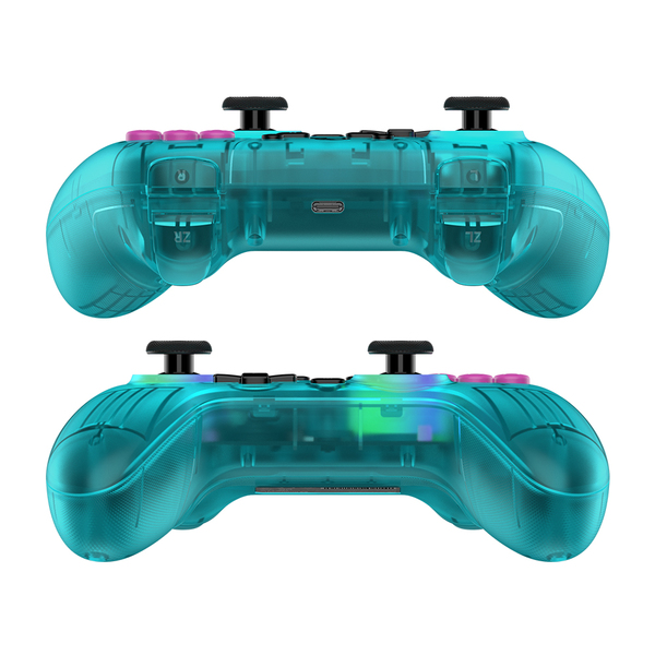 GameSir T4n Multiplatform Gamepad - wireless controller, Neon teal (Hall-Effect Sticks)