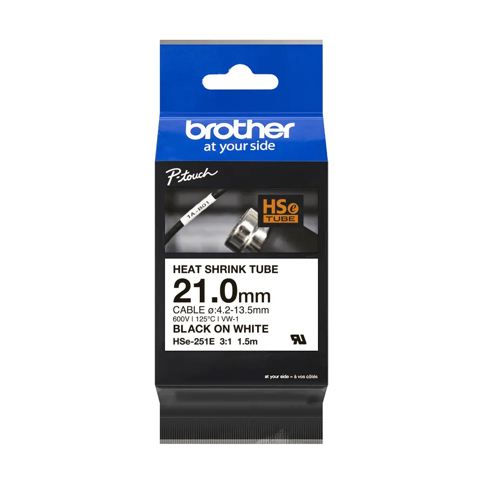 BROTHER B-ON-W HEAT SHRINK TUBE 21.2MM