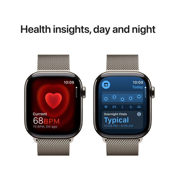APPLE Watch Series 10 GPS + Cellular 42mm Natural Titanium Case with Natural Milanese Loop