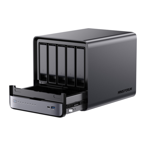 MINISFORUM NAS N5 Pro AMD Ryzen AI 9 HX PRO 370, 32 Gt, 128 Gt -minitietokone