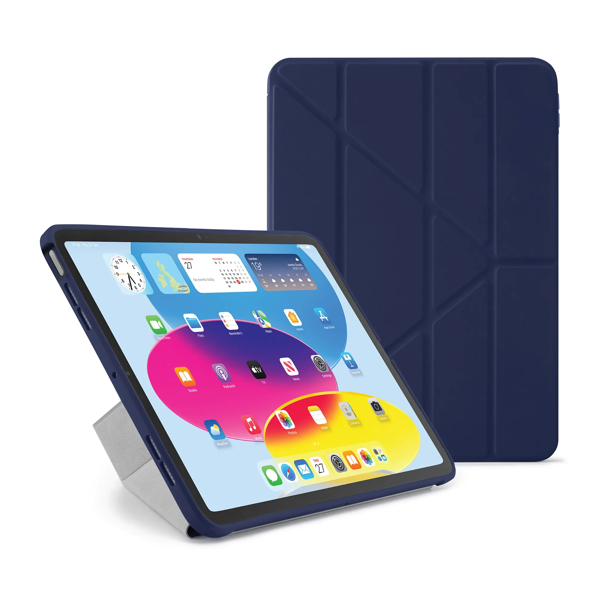 Pipetto iPad 10.9" (10:th gen) Origami No1 Original - case, dark blue