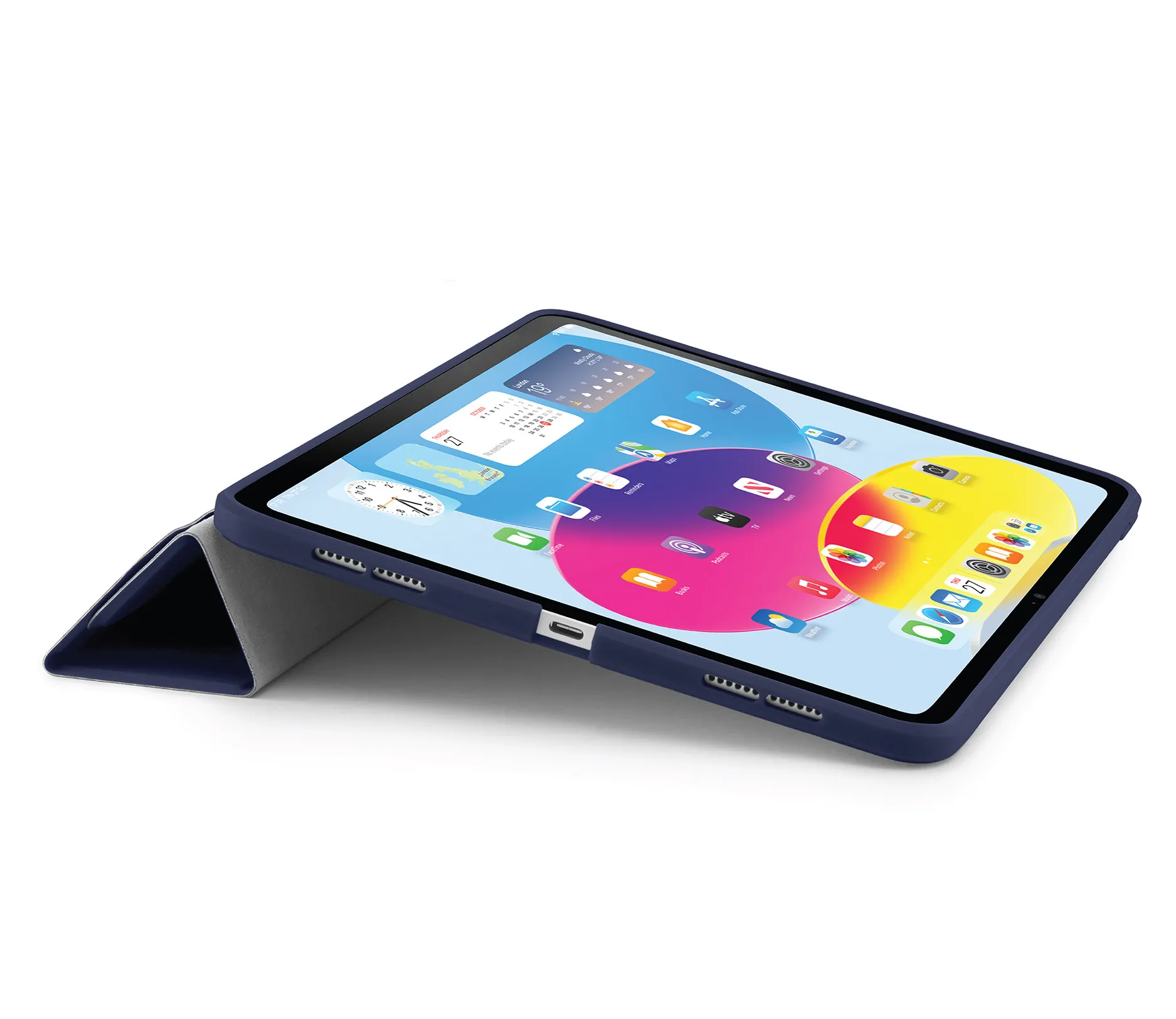 Pipetto iPad 10.9" (10:th gen) Origami No1 Original - case, dark blue