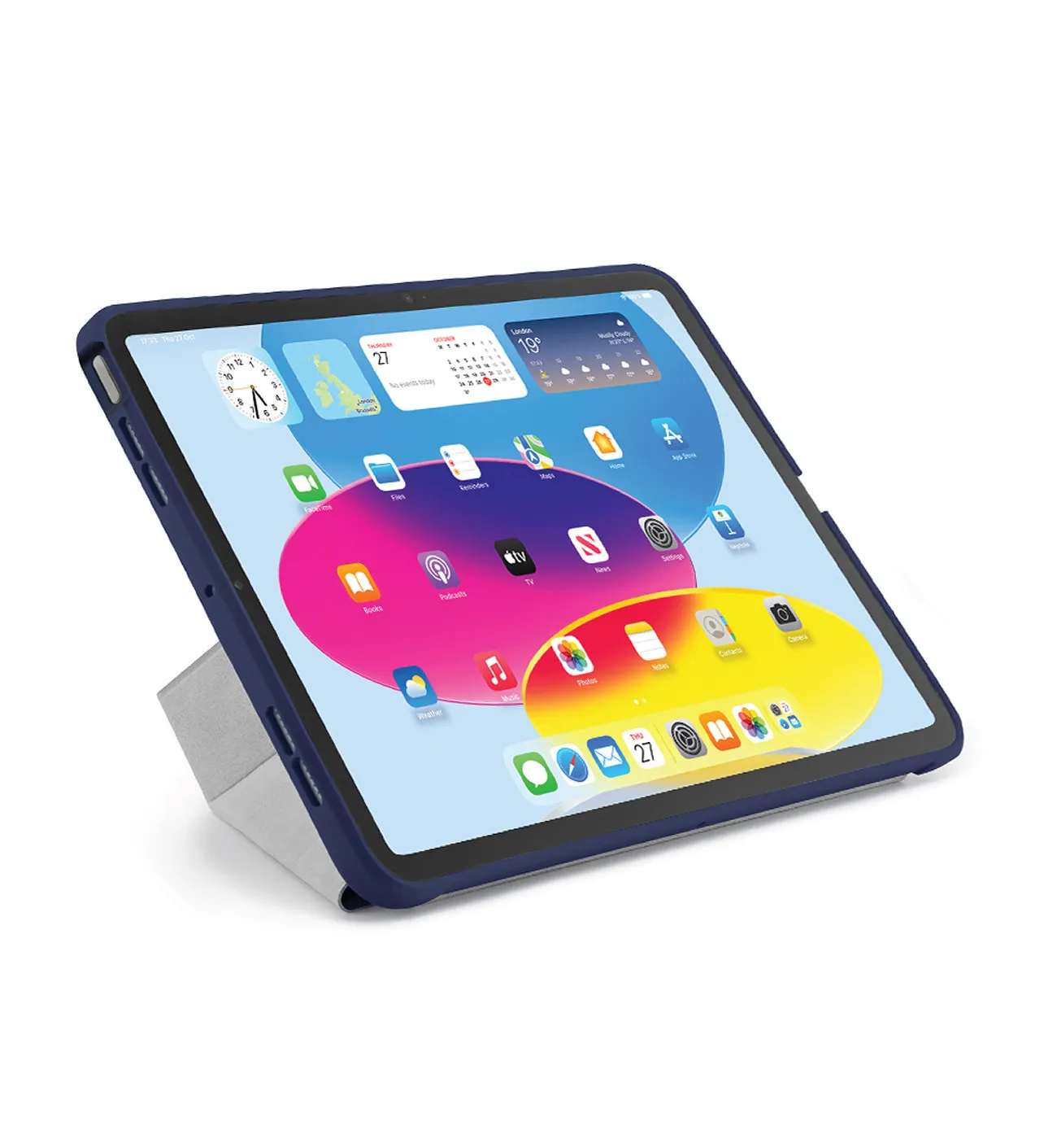 Pipetto iPad 10.9" (10:th gen) Origami No1 Original - case, dark blue