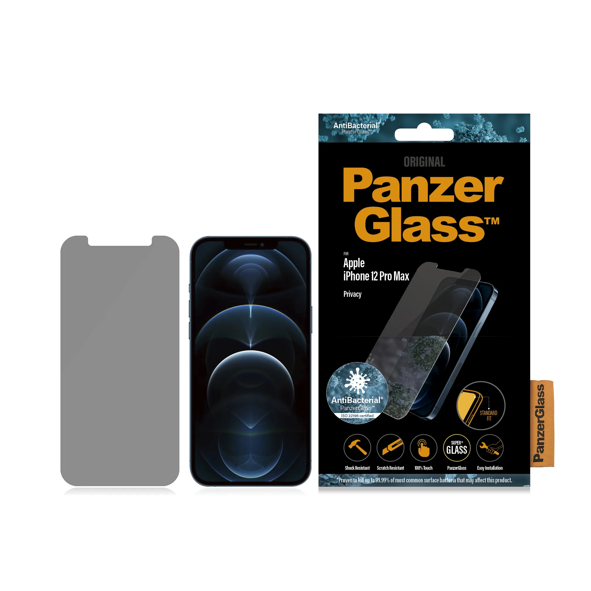 PanzerGlass Case Friendly, Privacy, iPhone 12 Pro Max - Screen Glass
