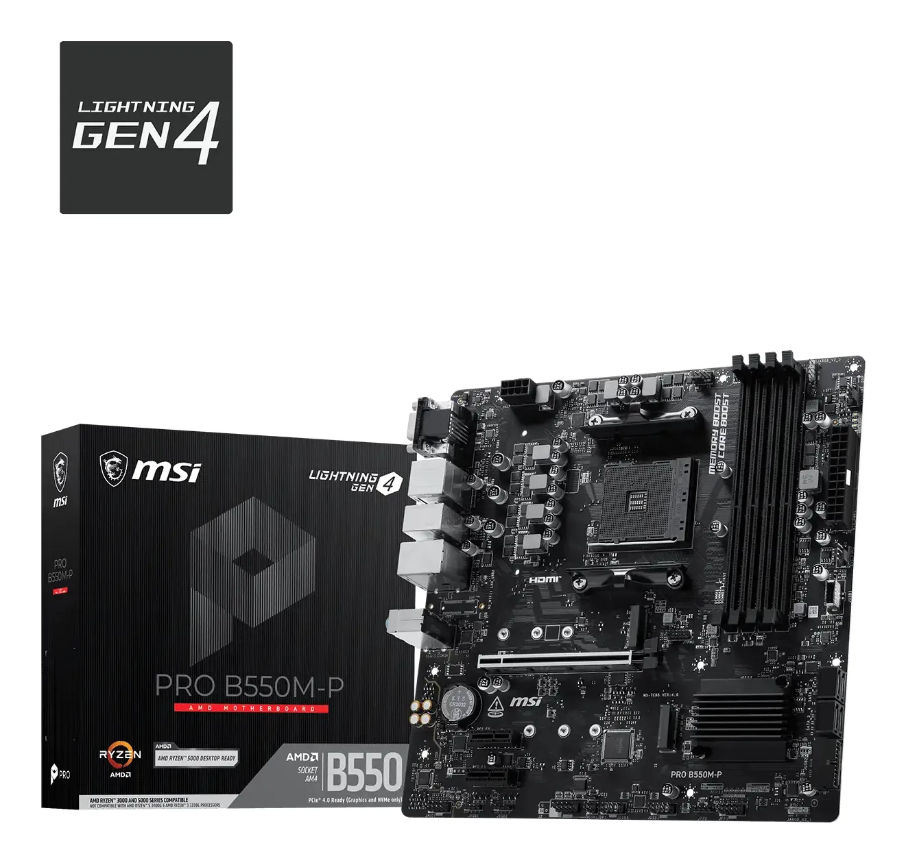 MSI PRO B550M-P AM4 mATX -emolevy
