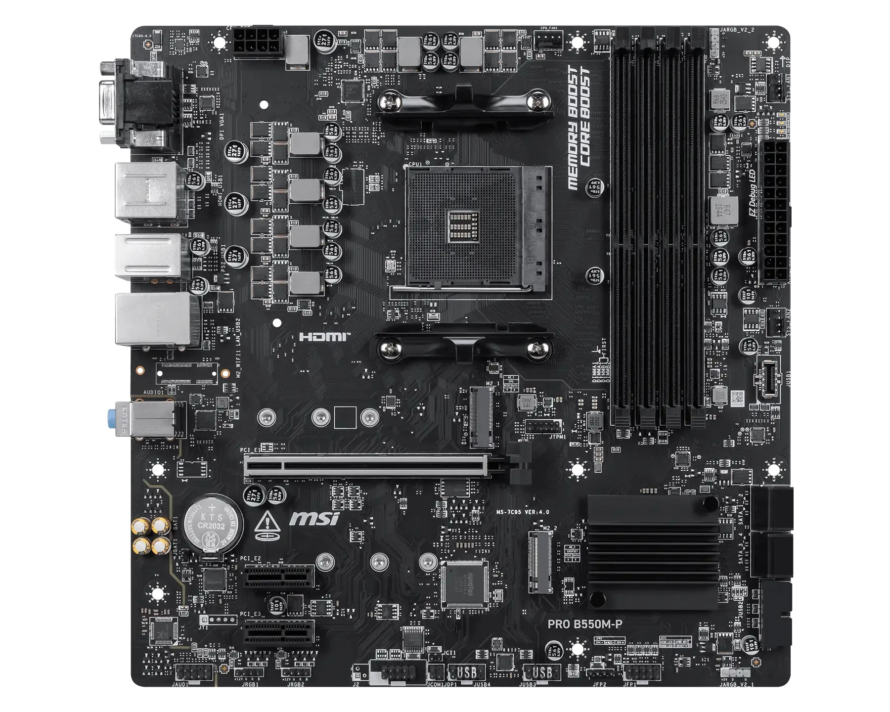MSI PRO B550M-P AM4 mATX -emolevy