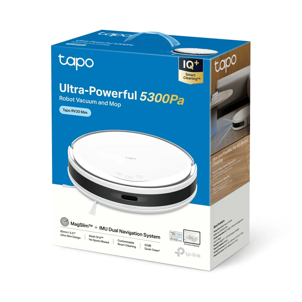 TP-Link Tapo RV20 MAX -robotti-imuri, valkoinen