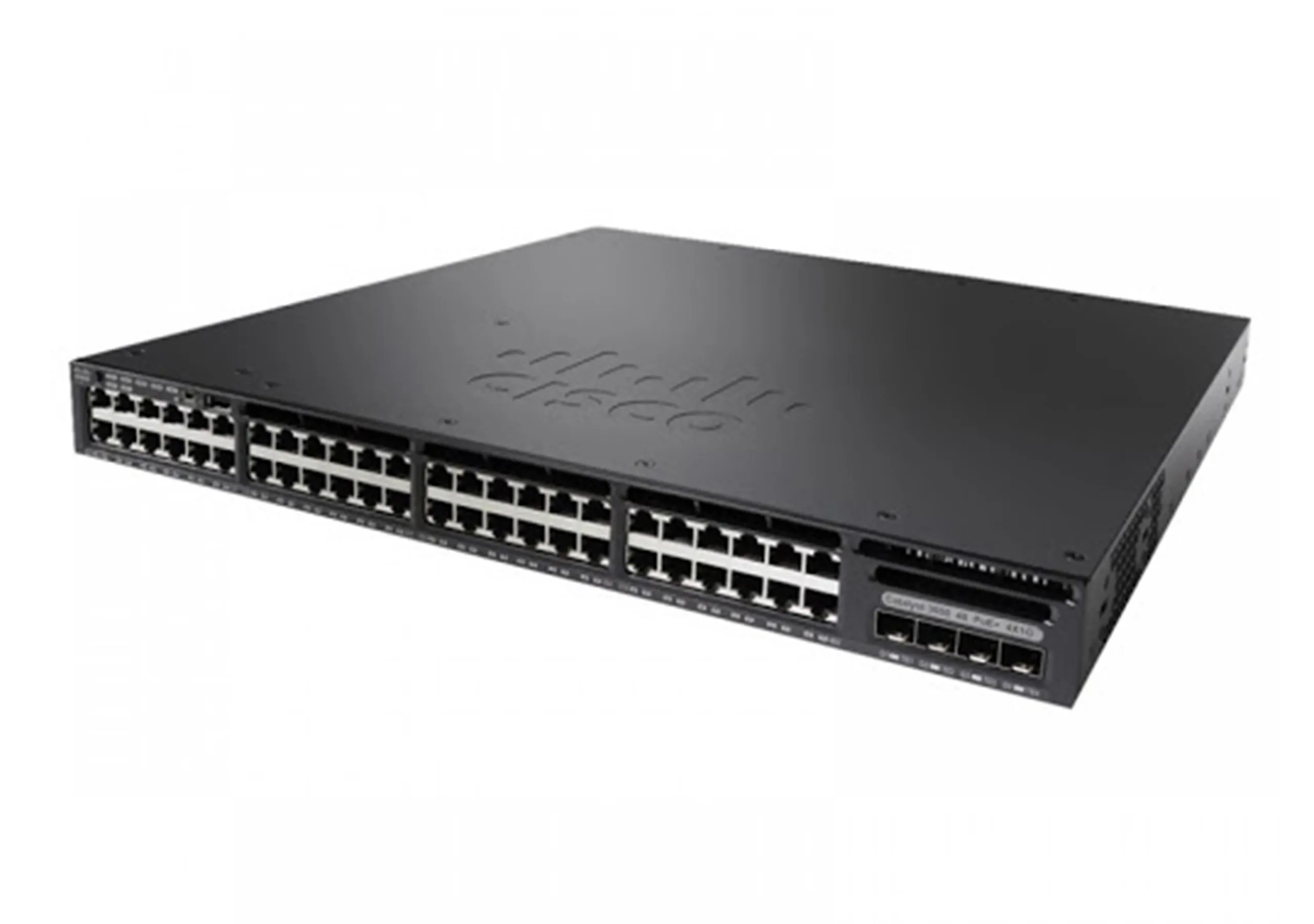 Cisco Catalyst 3650-48FS-S - Kytkin - L3 - Hallinnoitu - 48 x 10/100/1000 (PoE+) + 4 x SFP - ty&ouml;p&ouml;yt&auml;, r&auml;kkiin asennettava - PoE+ (775 W)