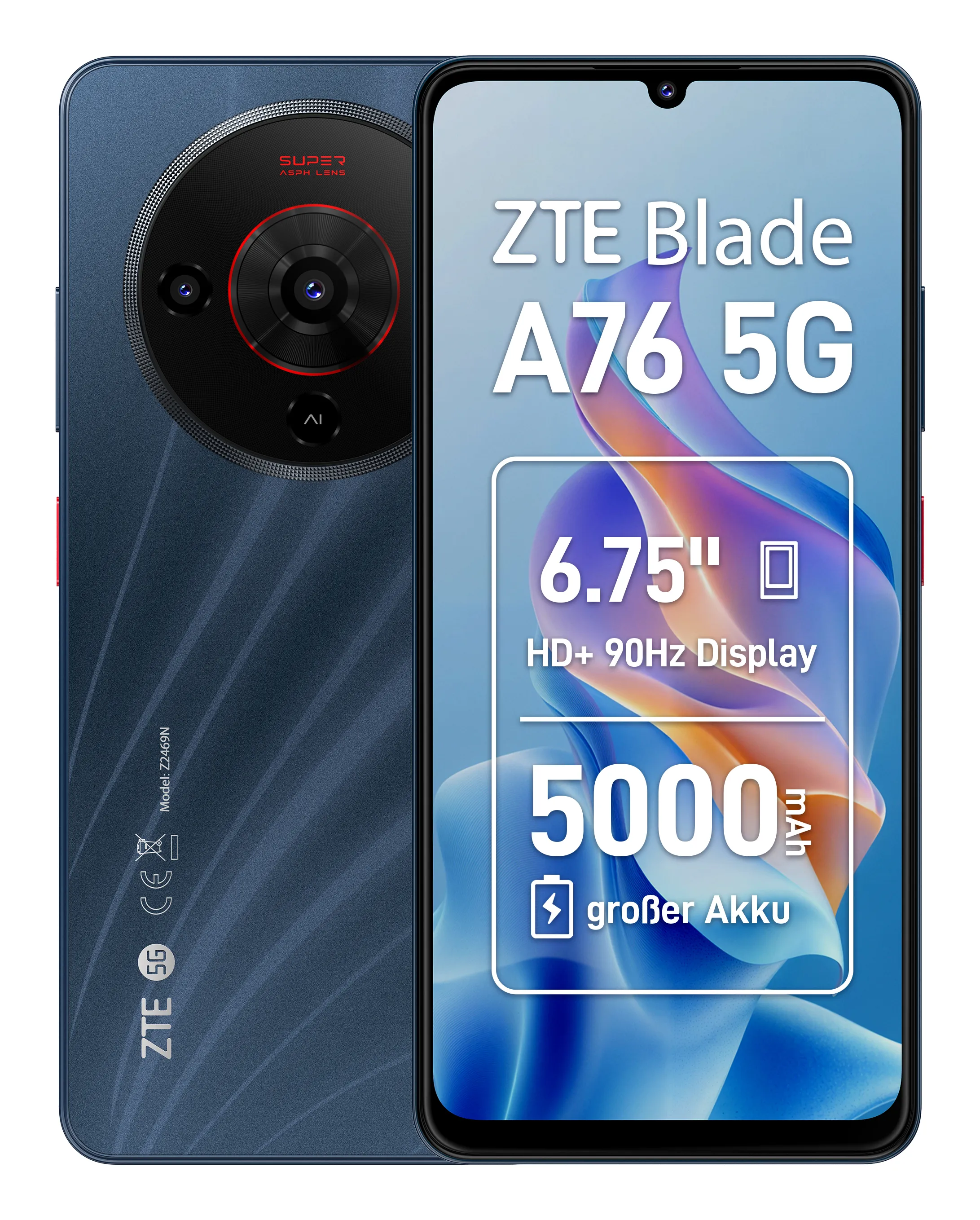 ZTE Blade A76 5G 4/128GB, Stardust Black