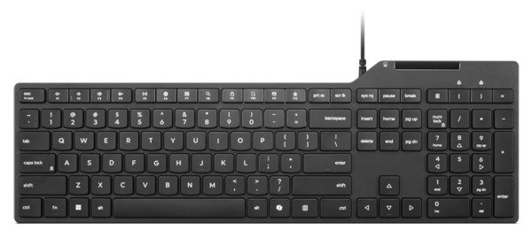 Lenovo USB-A Wired SmartCard Keyboard 5000, Black