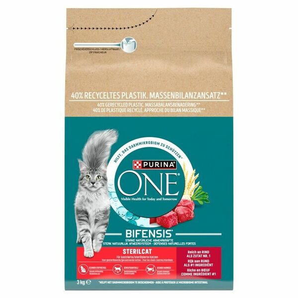 Purina One Sterilcat Beef, Kissan kuivaruoka, Adult, 3 kg