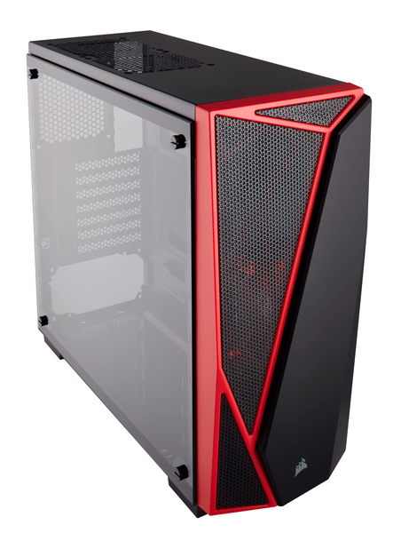 Corsair Cabride SPEC-04 Mid Tower Case Tempered Glass Gaming Case Black and Red