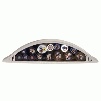 Floor cable duct Semi-circular 70x21x1000mm White