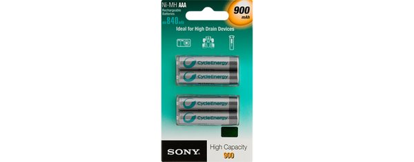SONY ladattavat NiMh AAA-paristot (LR03) 900 mAh 4-pakkaus