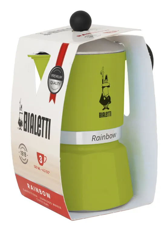 Bialetti Rainbow  - espressomachine, green, 3 cups