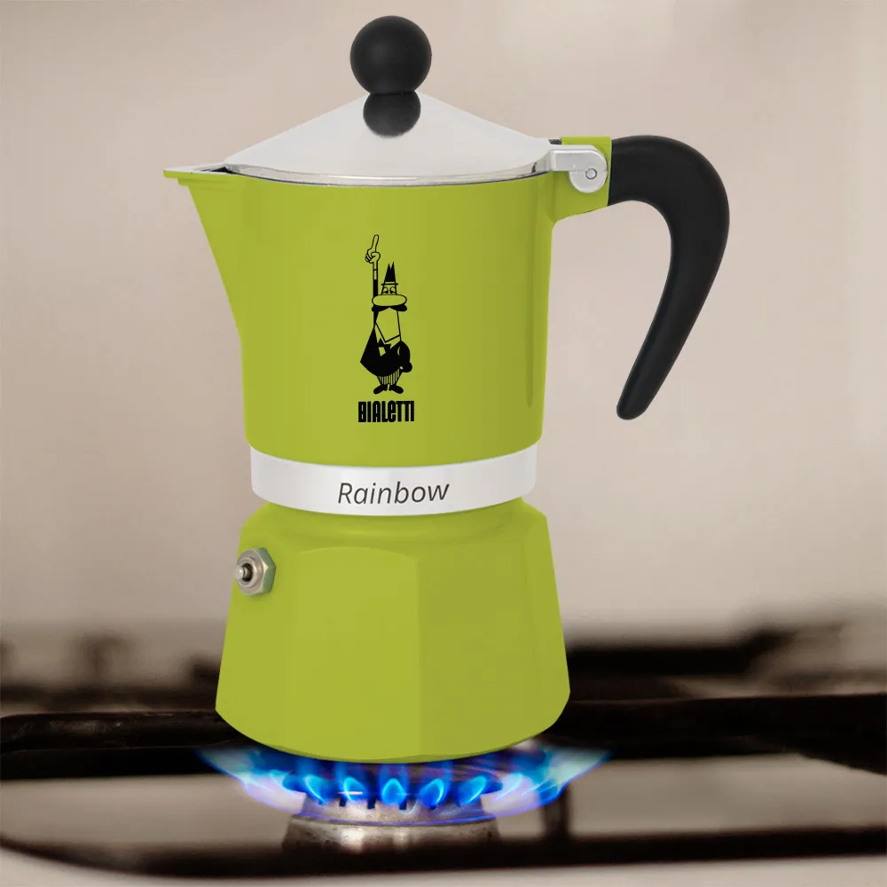 Bialetti Rainbow  - espressomachine, green, 3 cups
