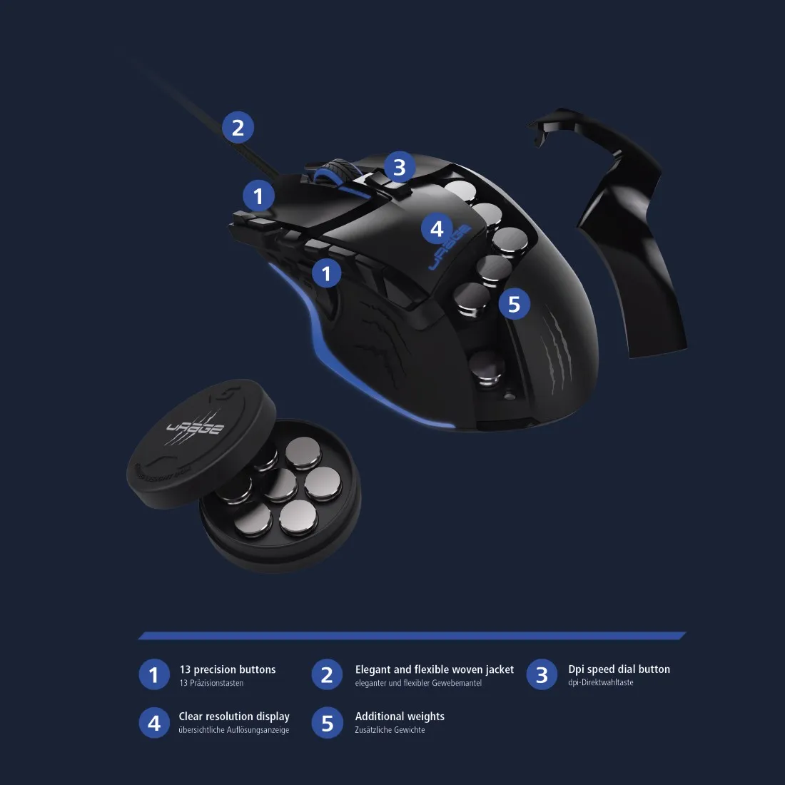 Hama uRage Reaper Revolution - gaming mouse, Black