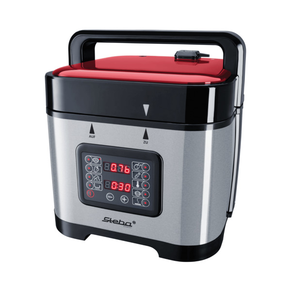 Steba DD 1 ECO &aring;ngtryckskokare, 5 l, 900 W, 9 program, rostfritt st&aring;l