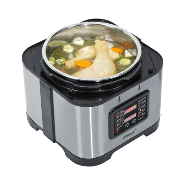 Steba DD 1 ECO &aring;ngtryckskokare, 5 l, 900 W, 9 program, rostfritt st&aring;l