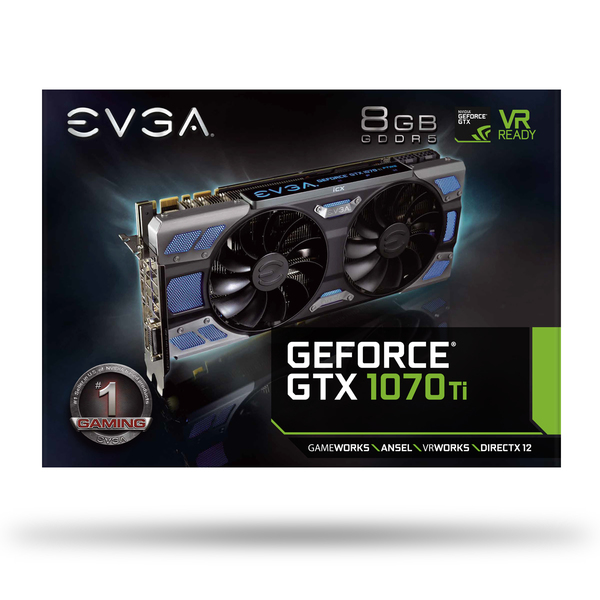 Evga GeForce GTX 1070 Ti 8GB -n&auml;yt&ouml;nohjain