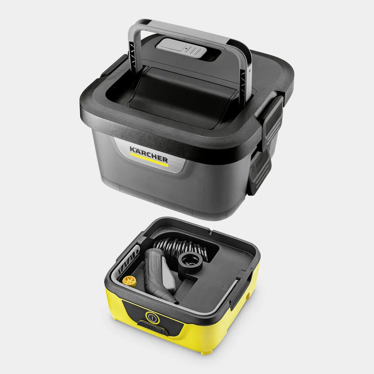 K&auml;rcher OC 4 Mobile Low-pressure Outdoor Cleaner, 8 Liters, Battery, Black/White/Yellow
