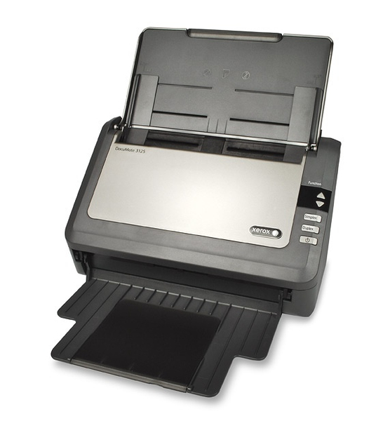 Xerox DocuMate 3125 Sheetfed scanner Exchange warranty - 36 months, Duplex A4, 25ppm/44ipm, 50 sheet ADF, USB 2.0, 600dpi, Visioneer One Touch scanning, Twain &amp;