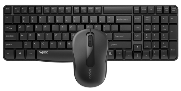 RAPOO Wireless Desktop X1800S -wireless keyboard + mouse, black