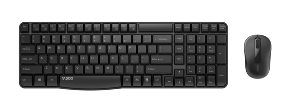 RAPOO Wireless Desktop X1800S -wireless keyboard + mouse, black