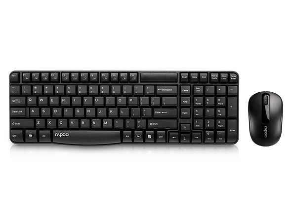 RAPOO Wireless Desktop X1800S -wireless keyboard + mouse, black