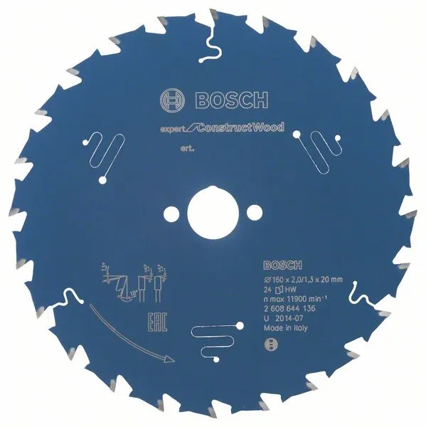 Bosch Expert for Construct Wood Rundsavsklinge H&aring;ndholdt sav Rundsav Dyksav