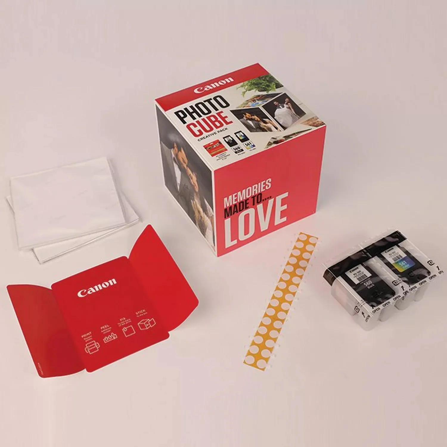 Canon PG-560/CL-561 Bl&auml;ckpatron och fotopapperssats, svart/cyan/magenta/gul, 2 st