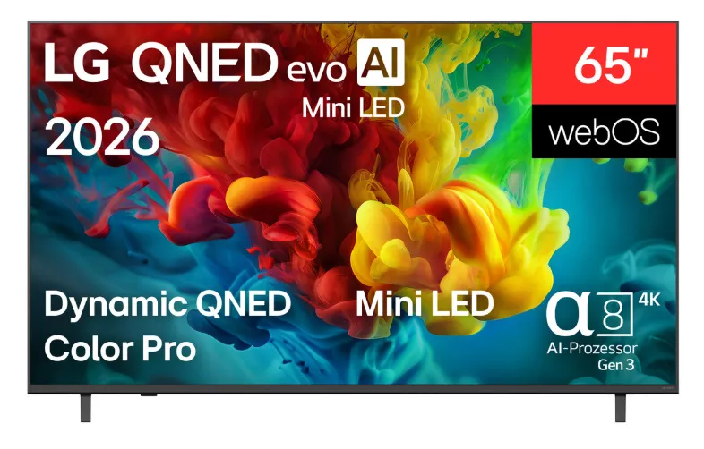 LG QNED82 65" 4K Mini LED webOS TV, 120 Hz, HDR10, HLG