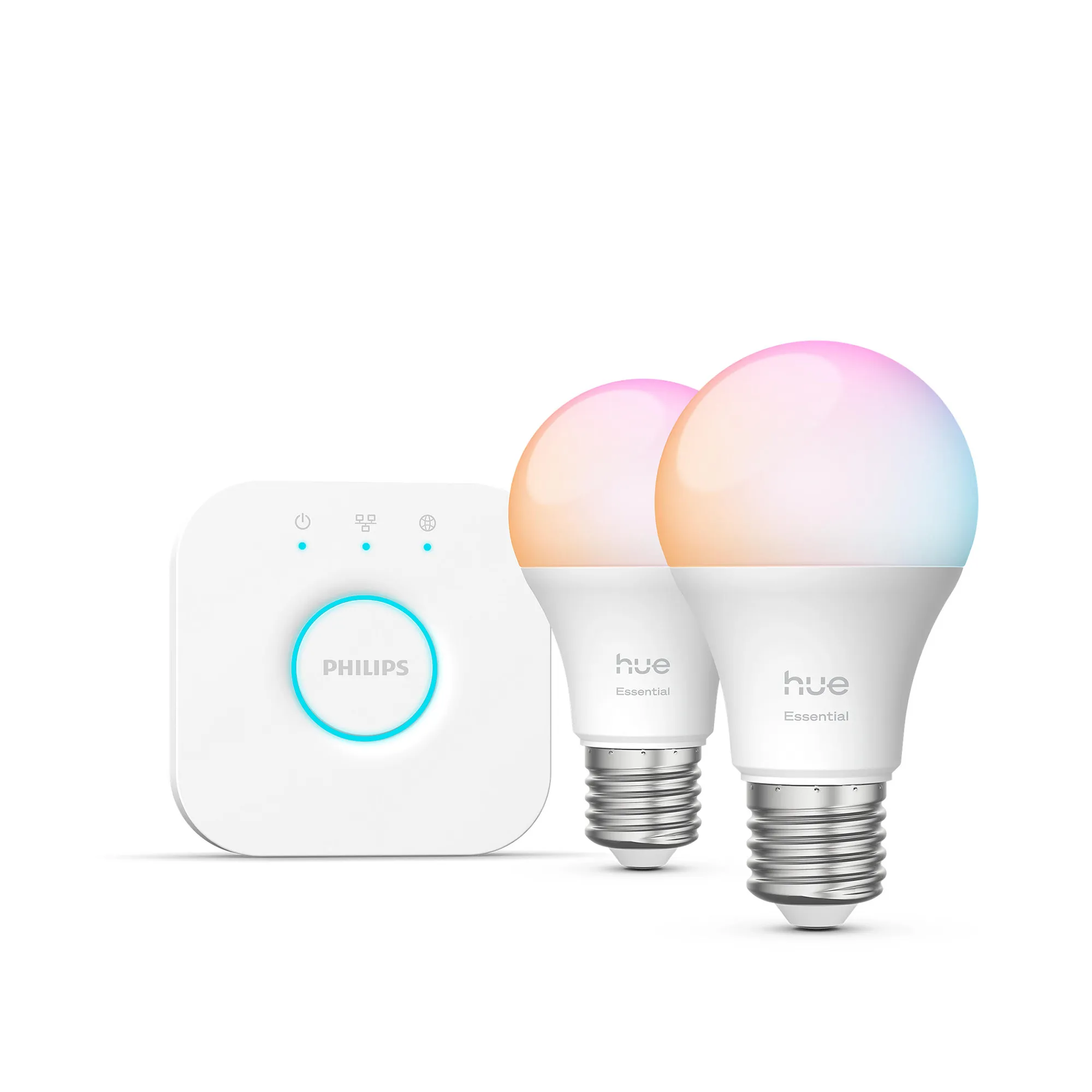 Philips Hue White and Color Ambiance Essential Starter Kit 2xE27 806 lm + Hue Bridge - Smart lighting starter kit, White