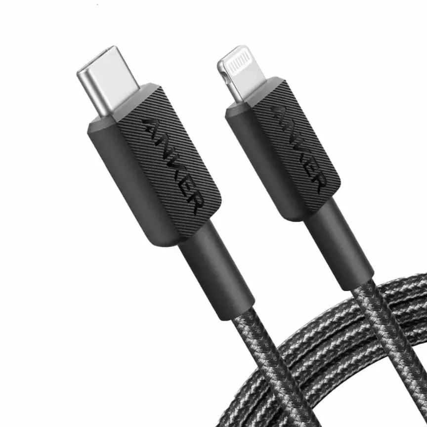 Anker 322 USB-C - Lightning - cable, Black, 0.9m