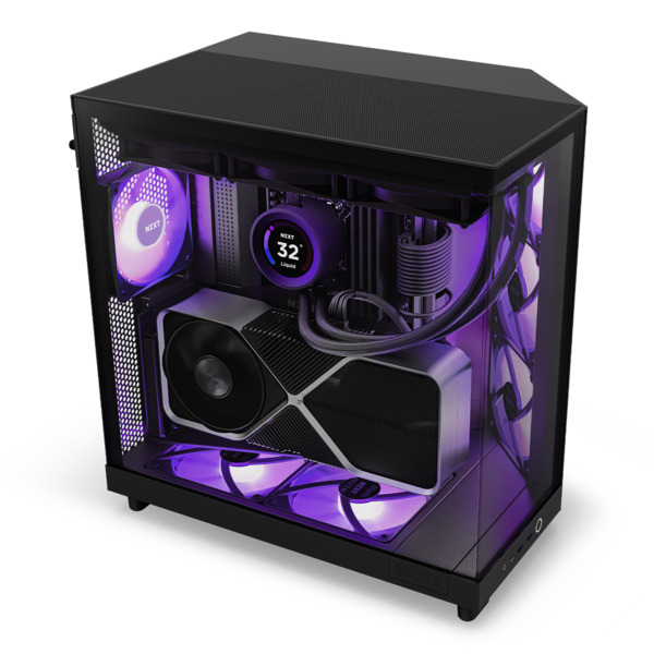 NZXT H6 Flow RGB Midi-Tower Case with window, Black