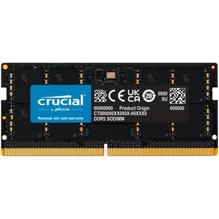 Crucial SODIMM 32 GB (1 x 32 GB) DDR5 5600 MHz, CL46 minne